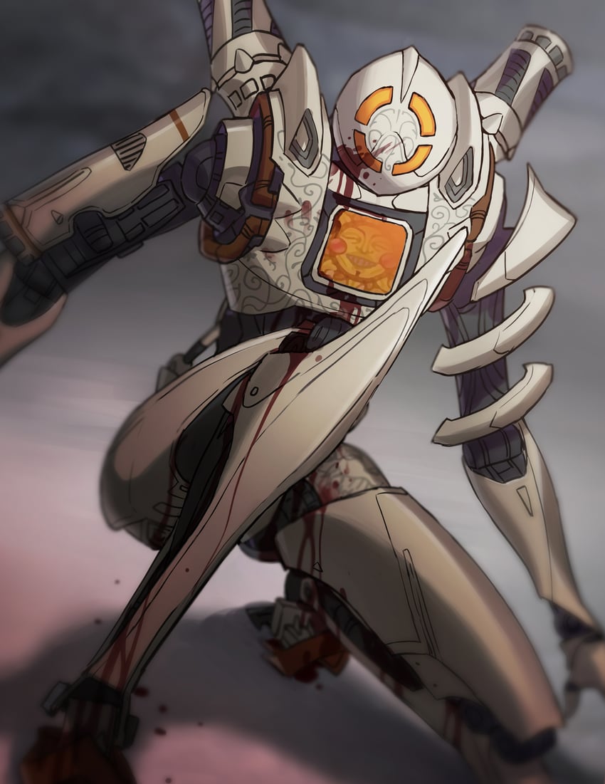 pathfinder and war machine pathfinder (apex legends) drawn by hoho_wotou