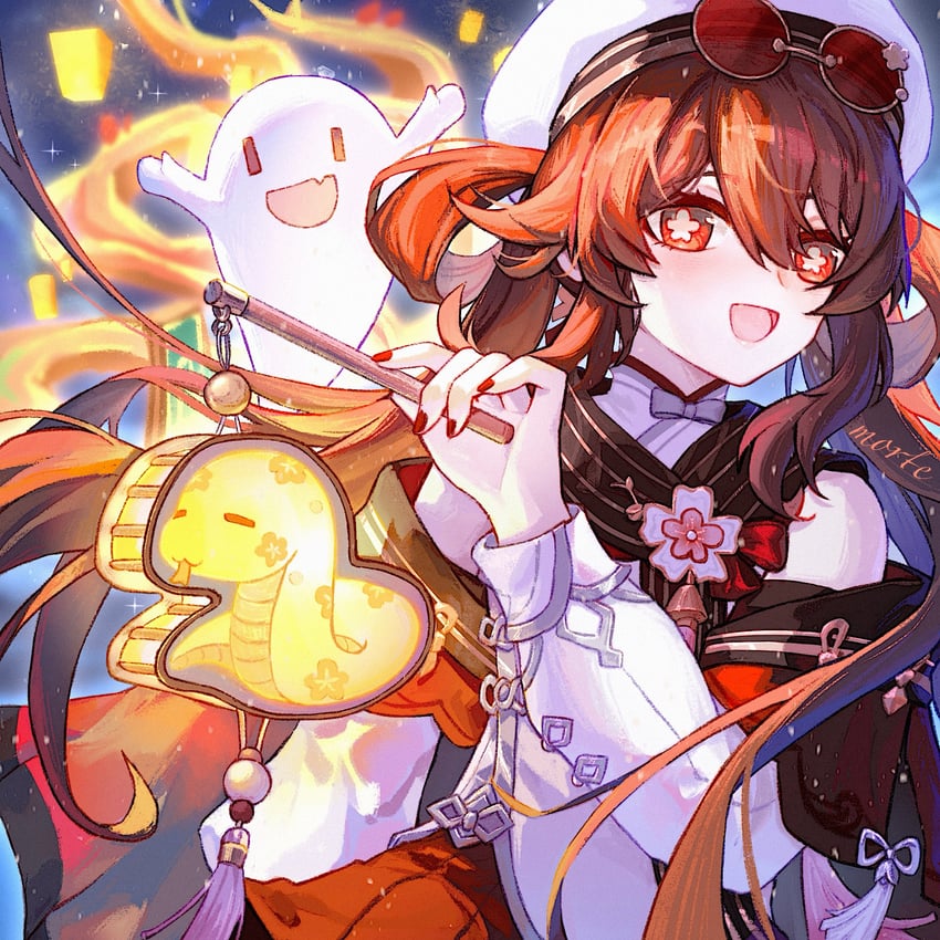 boo tao and hu tao (genshin impact) drawn by morte_(morte00097530)