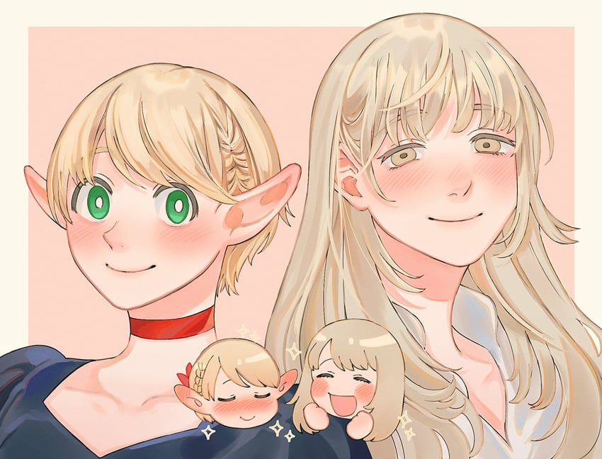 marcille donato and falin touden (dungeon meshi) drawn by sasakura34