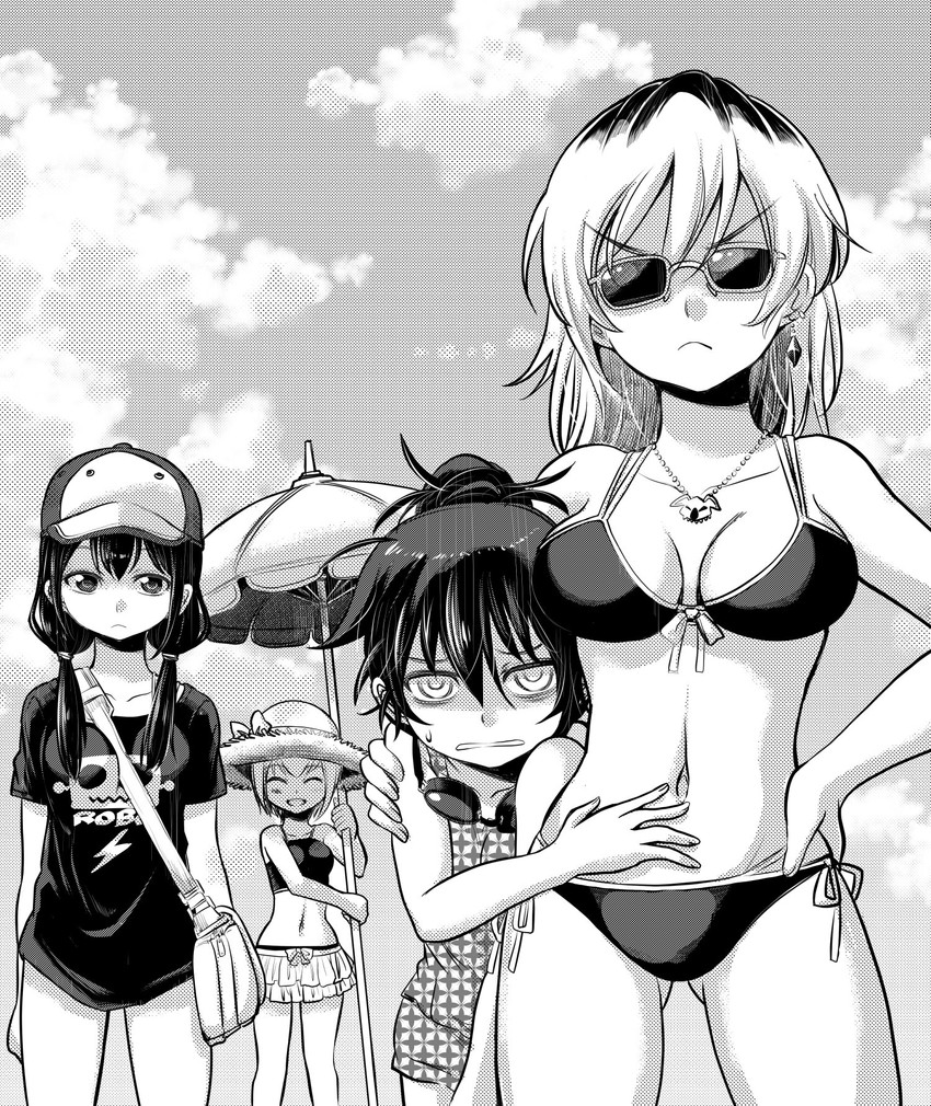 kuroki tomoko, tamura yuri, yoshida masaki, and tanaka mako (watashi ga motenai no wa dou kangaetemo omaera ga warui!) drawn by zatou_(kirsakizato)