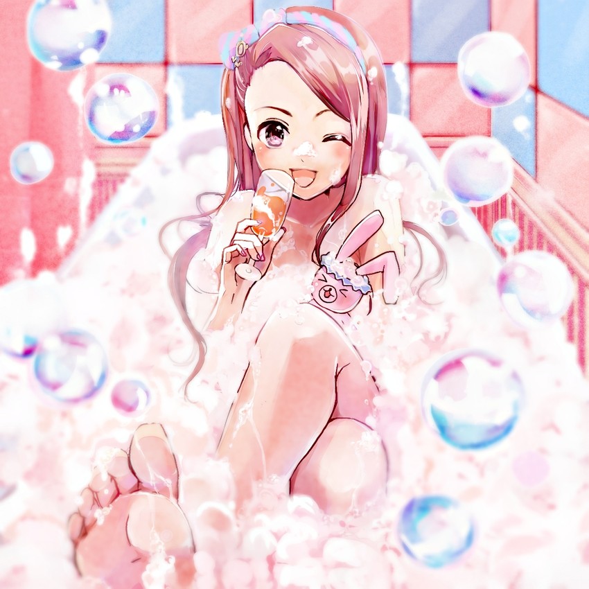 minase iori and usa-chan (idolmaster) drawn by paruru_(loooooper)