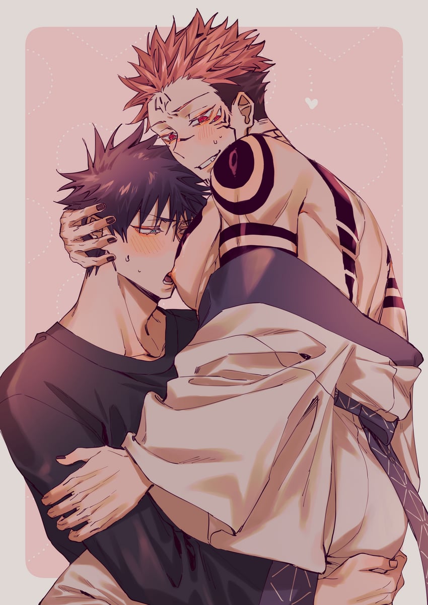 fushiguro megumi and ryoumen sukuna (jujutsu kaisen) drawn by azukiharuta_ju