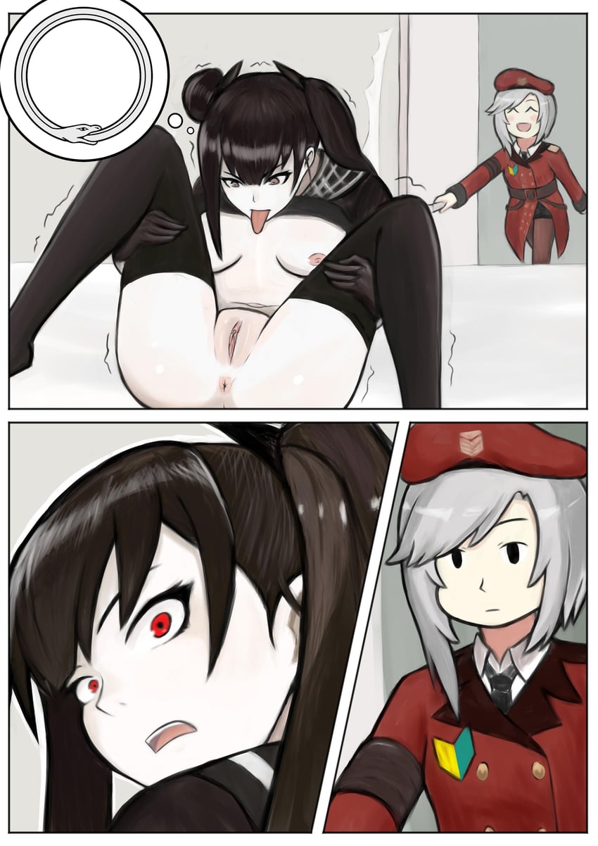 female commander and ouroboros (girls' frontline and 1 more) drawn by cellix