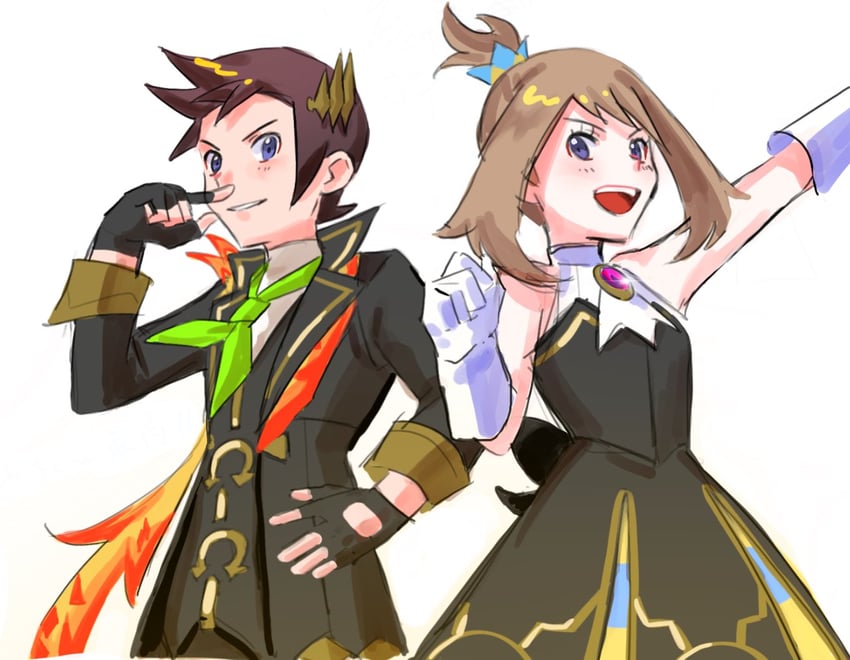 may and brendan (pokemon and 1 more) drawn by i1lli_1i2l