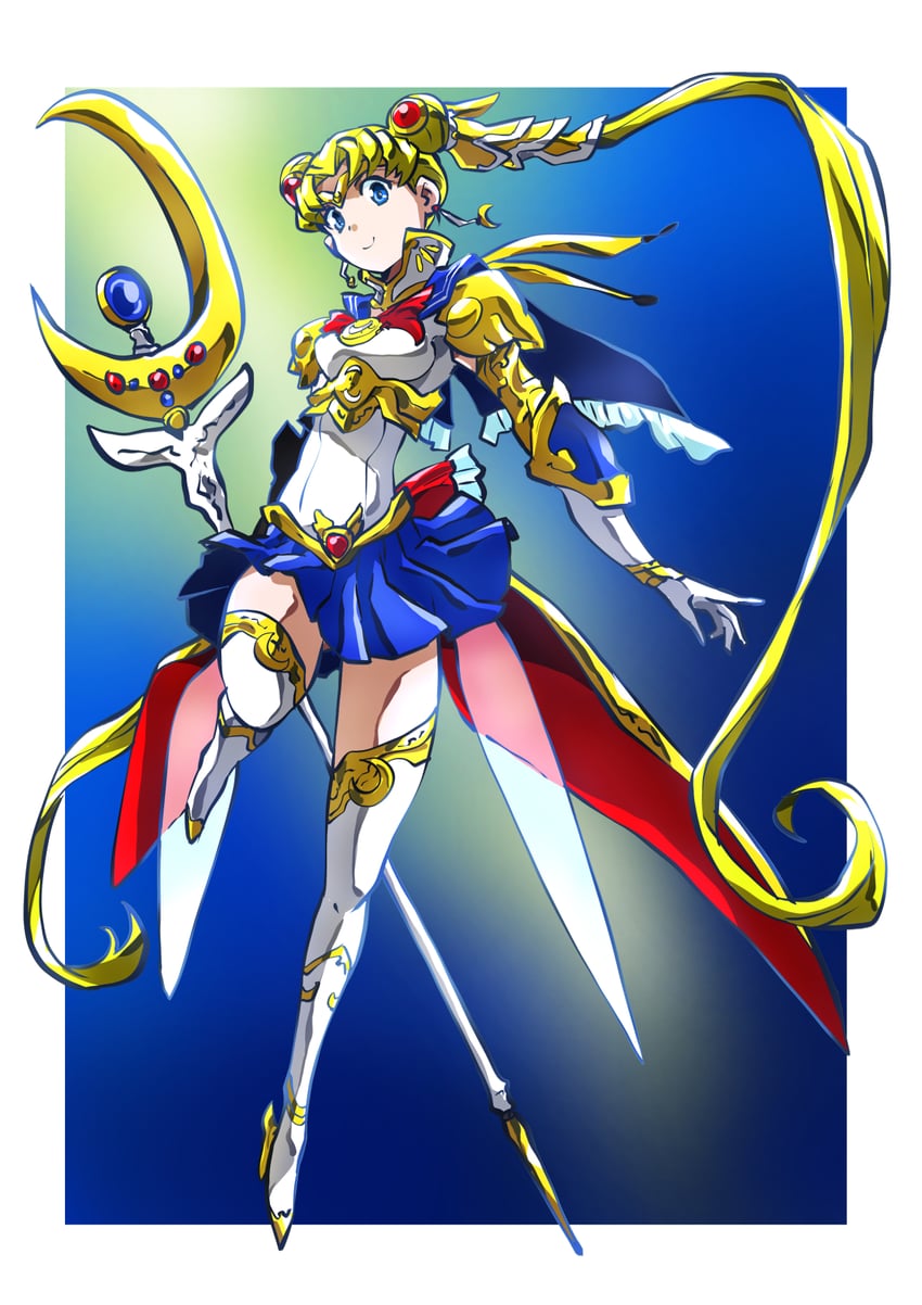 tsukino usagi and sailor moon (bishoujo senshi sailor moon) drawn by taiga_hiroyuki
