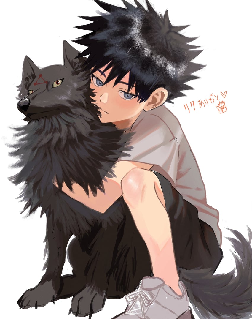 fushiguro megumi and gyokuken (jujutsu kaisen) drawn by 2222_02