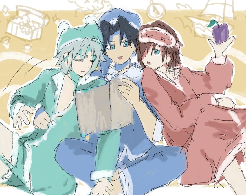 sephiroth, genesis rhapsodos, and angeal hewley (final fantasy and 2 more) drawn by kv9g7