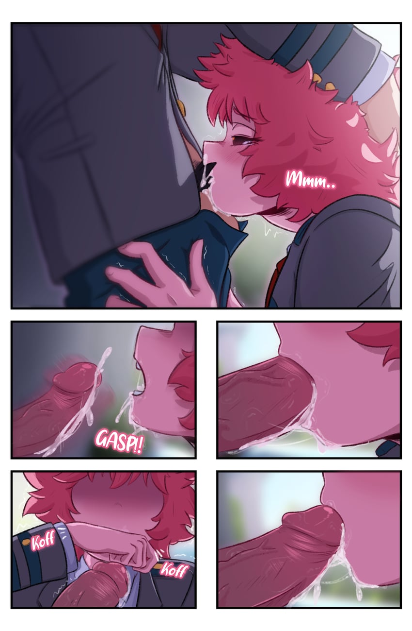 ashido mina and tokoyami fumikage (boku no hero academia) drawn by greatm8