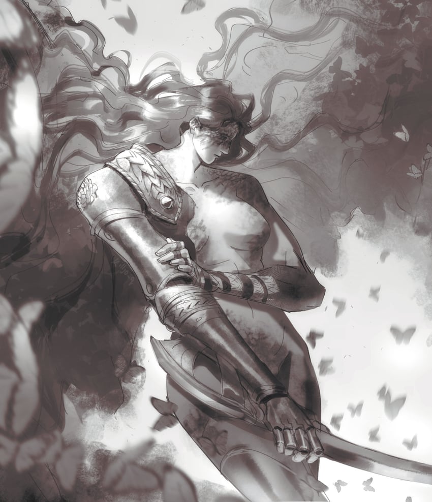 malenia blade of miquella and malenia goddess of rot (elden ring) drawn by killjo-q