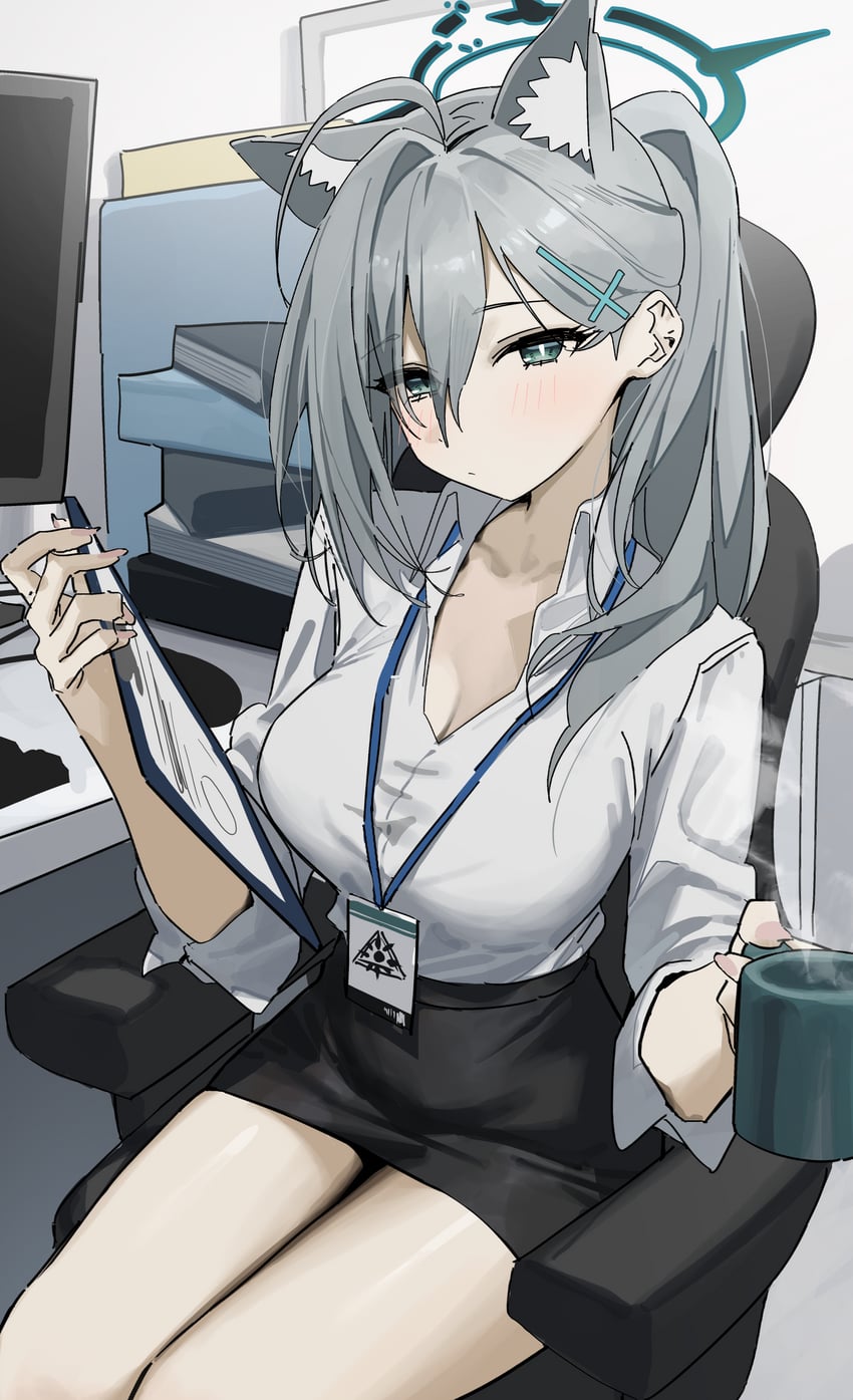 shiroko and shiroko terror (blue archive) drawn by syhan