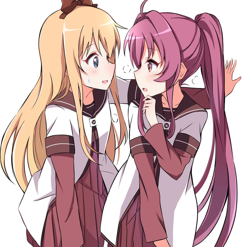 toshinou kyouko and sugiura ayano (yuruyuri) drawn by harumiya_(meron89893)