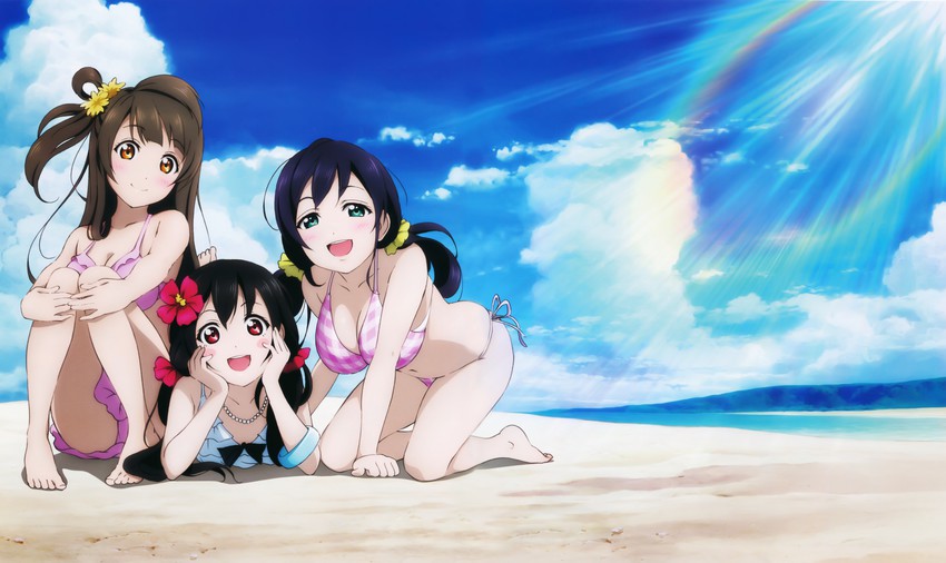 tojo nozomi, yazawa nico, and minami kotori (love live! and 1 more) drawn by murota_yuuhei