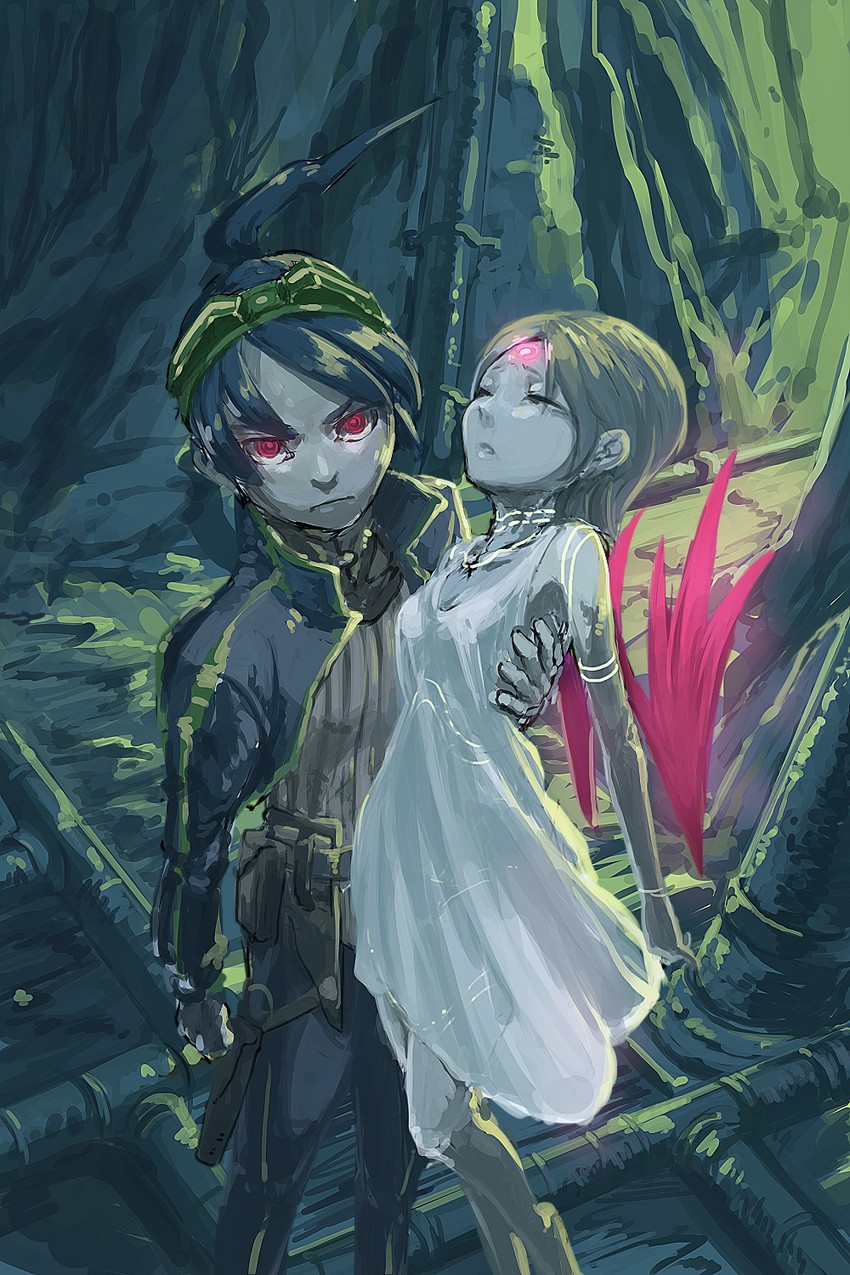 nina and ryu (breath of fire and 1 more) drawn by pdingworks