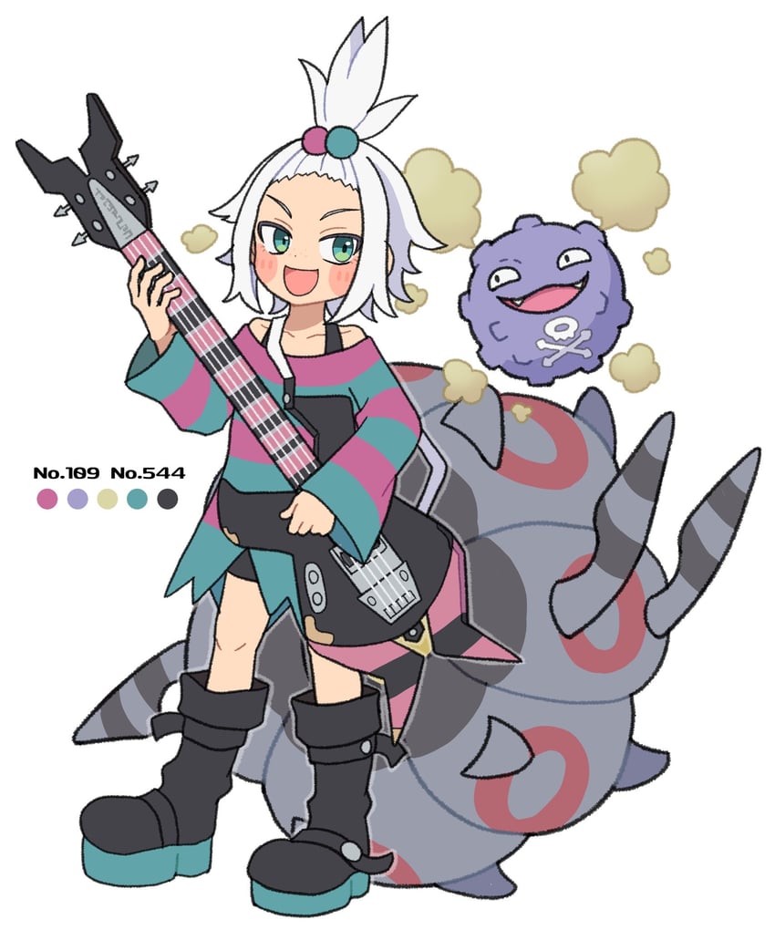 roxie, koffing, and whirlipede (pokemon and 1 more) drawn by kokashiho