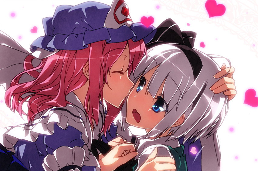 konpaku youmu and saigyouji yuyuko (touhou) drawn by sazanami_mio
