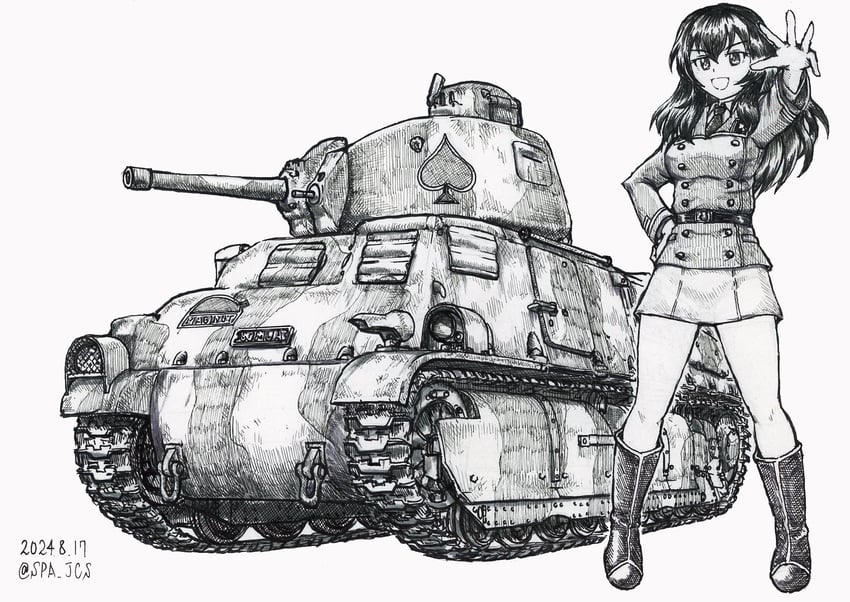eclair (girls und panzer and 1 more) drawn by nspa_(spa-jcs)
