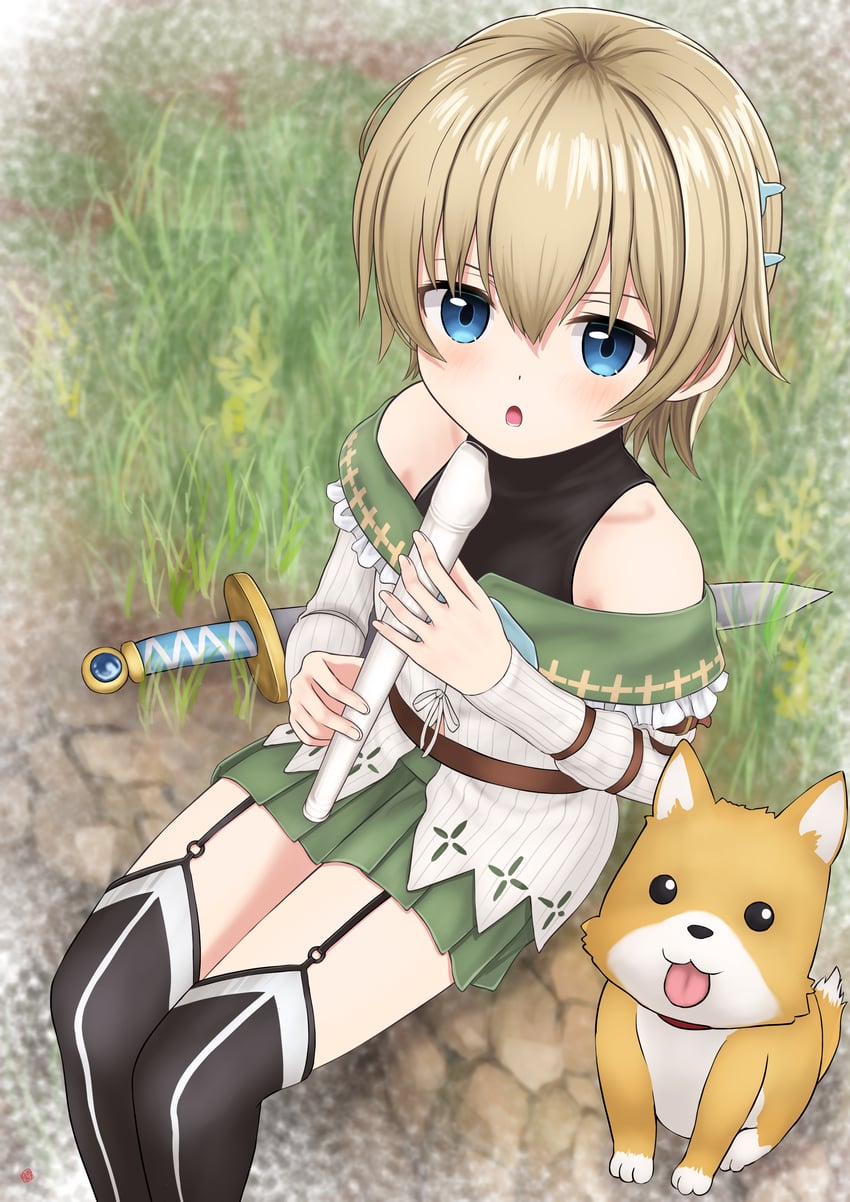 naoki miki and taroumaru (gakkou gurashi! and 1 more) drawn by nao_suke