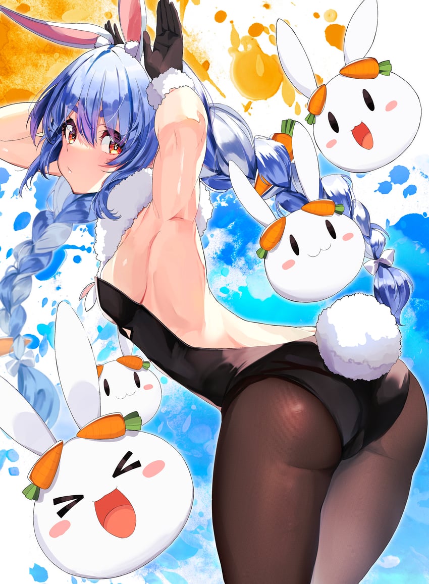 usada pekora and pekomon (hololive) drawn by hazuki_yuzuru