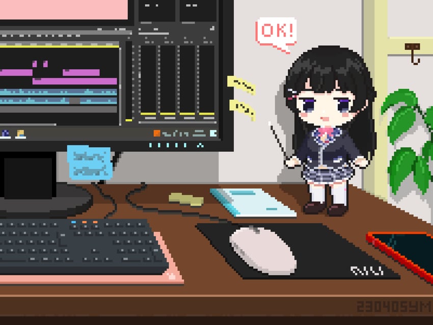 tsukino mito (nijisanji and 2 more) drawn by alice_mikan