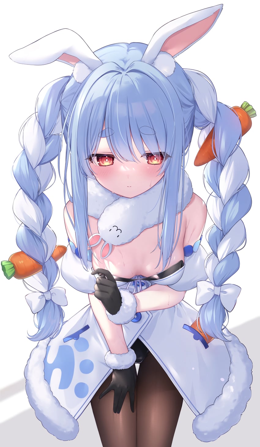 usada pekora and don-chan (hololive) drawn by senagawa_roro
