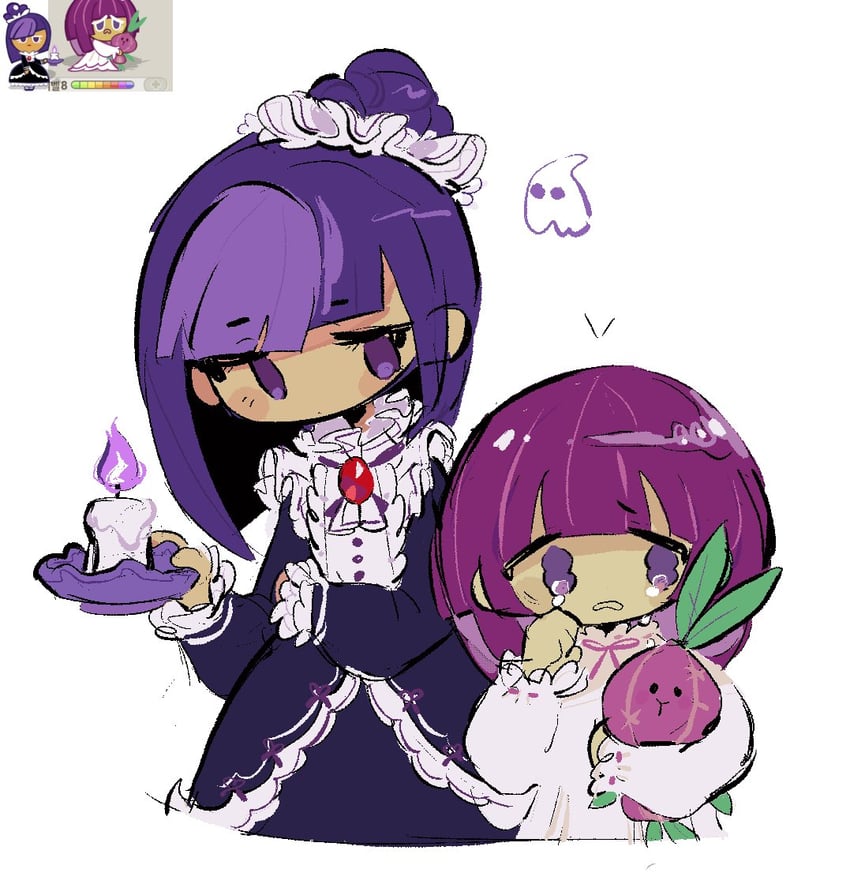 blackberry cookie and onion cookie (cookie run) drawn by takawoyu