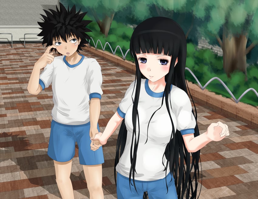 kamijou touma and himegami aisa (toaru majutsu no index and 1 more) drawn by shin_(highest1192)