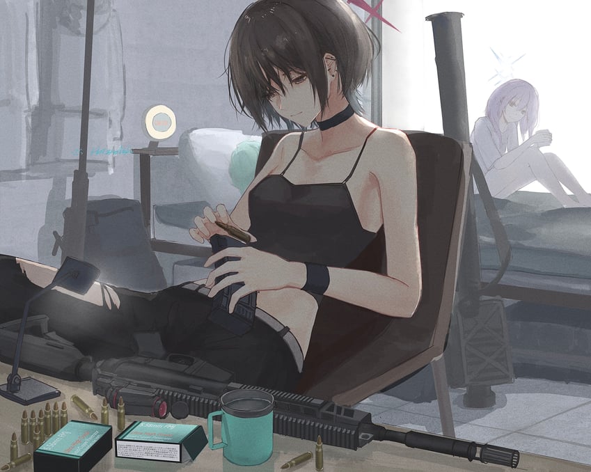 atsuko and misaki (blue archive) drawn by hetare_galm_sue