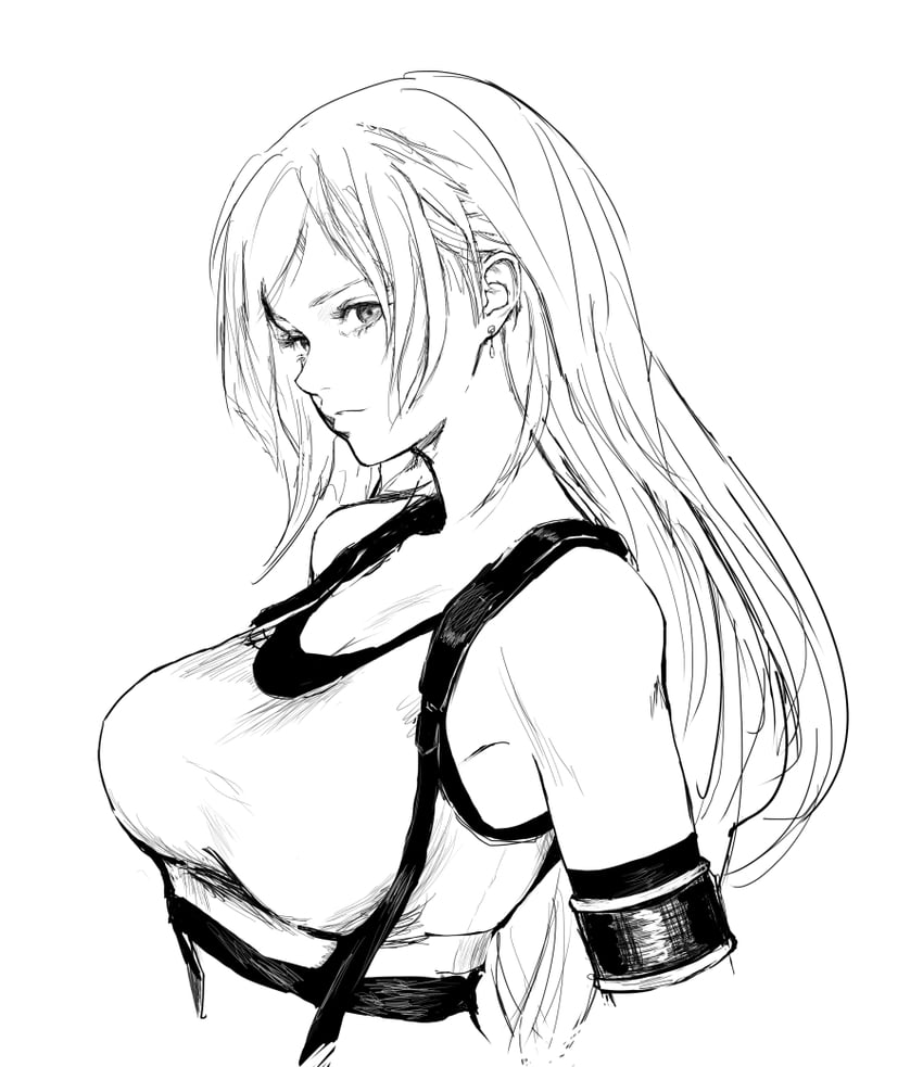 tifa lockhart (final fantasy and 2 more) drawn by inoitoh