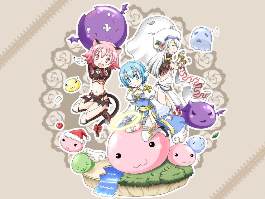 arch bishop, poring, sorcerer, guillotine cross, deviruchi, and 6 more (ragnarok online) drawn by meruya_(catcan)