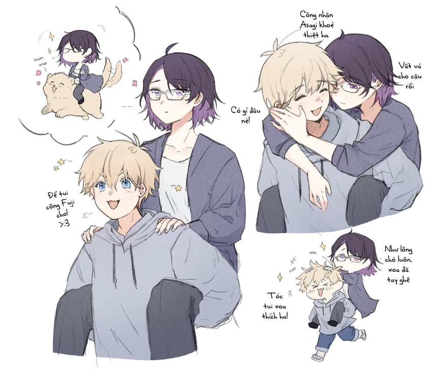 fuji and asagi (goukon ni ittara onna ga inakatta hanashi) drawn by ch1kku