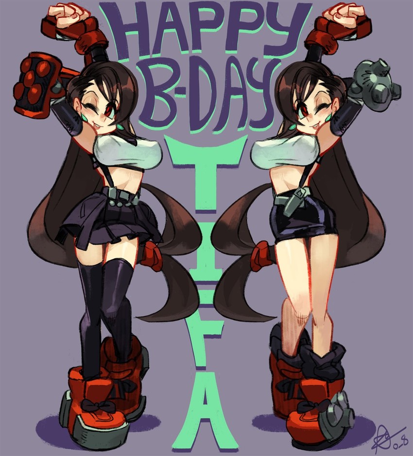 tifa lockhart (final fantasy and 2 more) drawn by alex_ahad