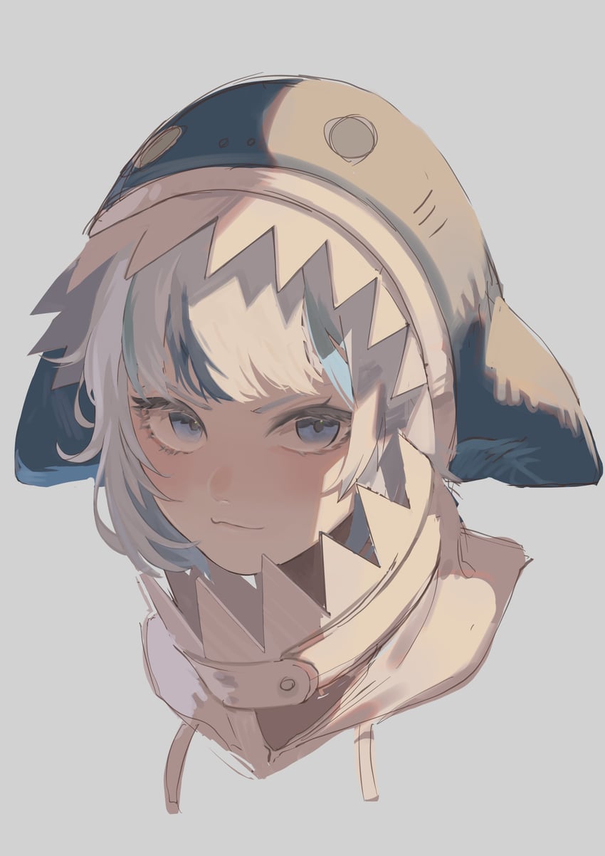 gawr gura (hololive and 1 more) drawn by merumo_(ss99807238)