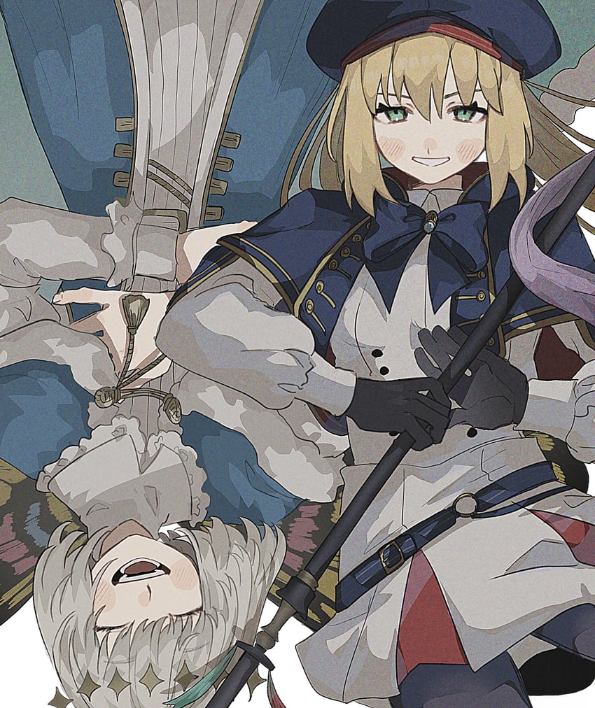 artoria pendragon, artoria caster, and oberon (fate and 1 more) drawn by syusyaku