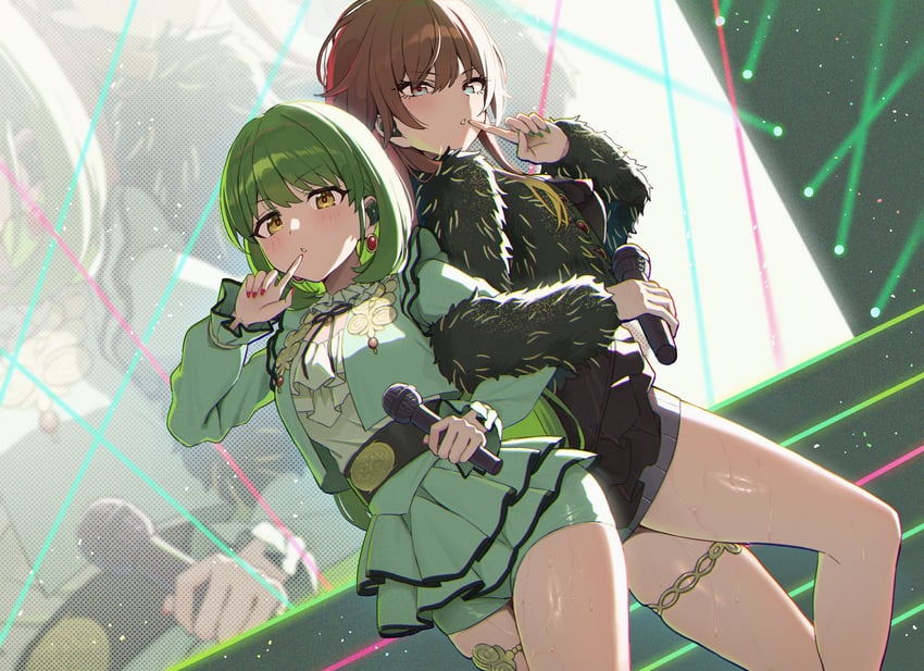 nanakusa nichika and aketa mikoto (idolmaster and 1 more) drawn by wanimaru