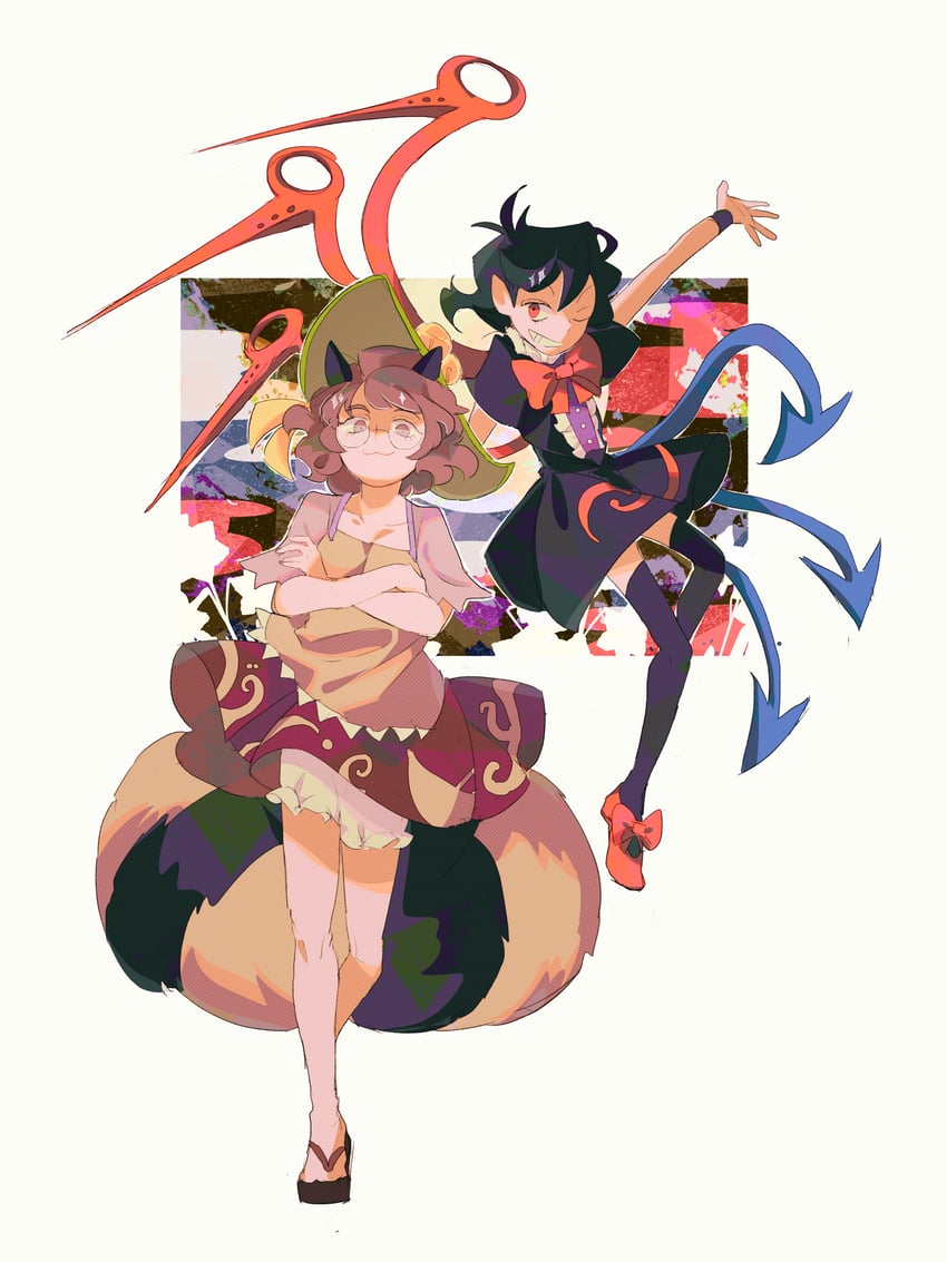 houjuu nue and futatsuiwa mamizou (touhou) drawn by phantasmic