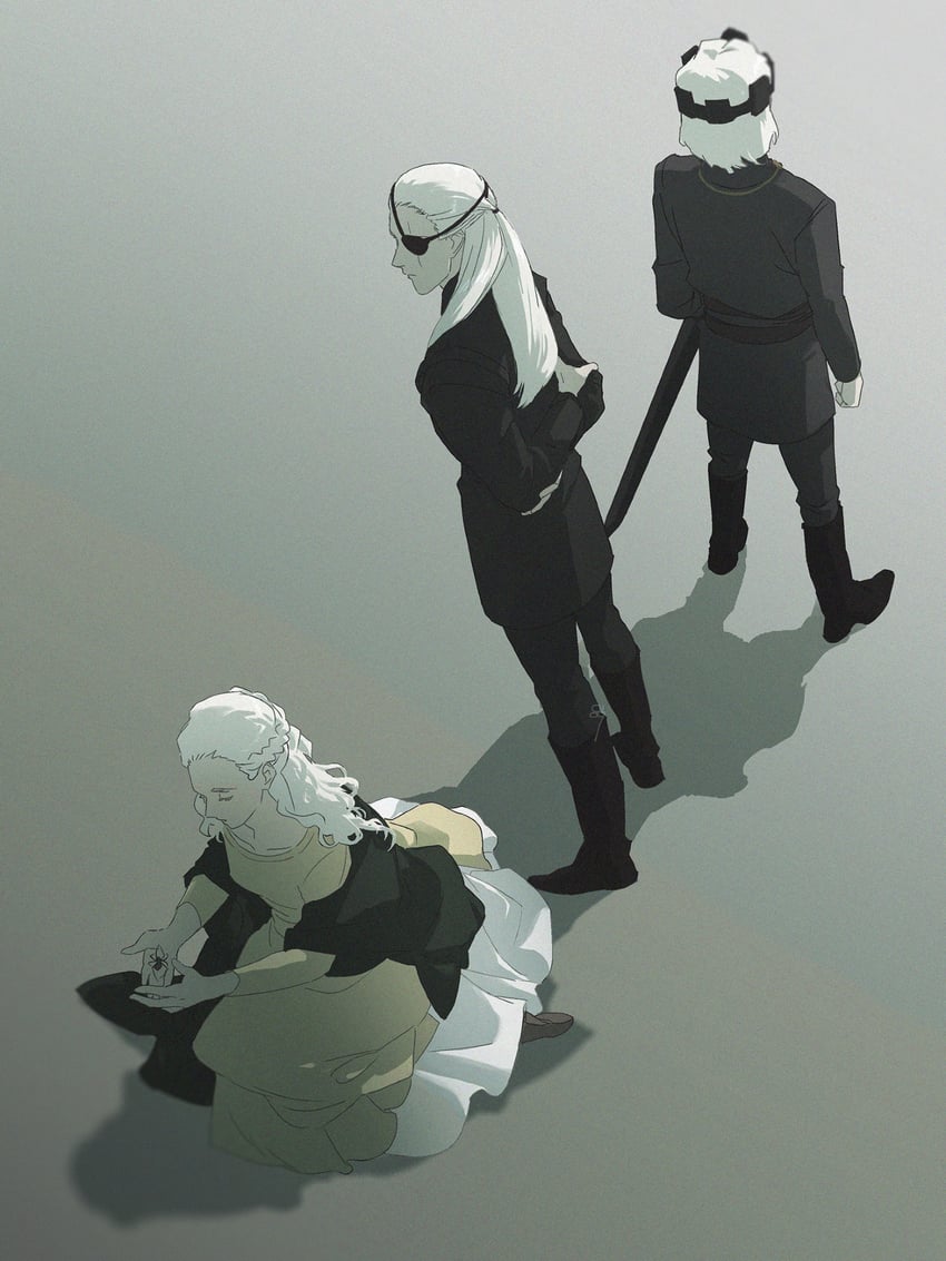 aemond targaryen, helaena targaryen, and aegon ii targaryen (a song of ice and fire and 1 more) drawn by 0109_(artist)
