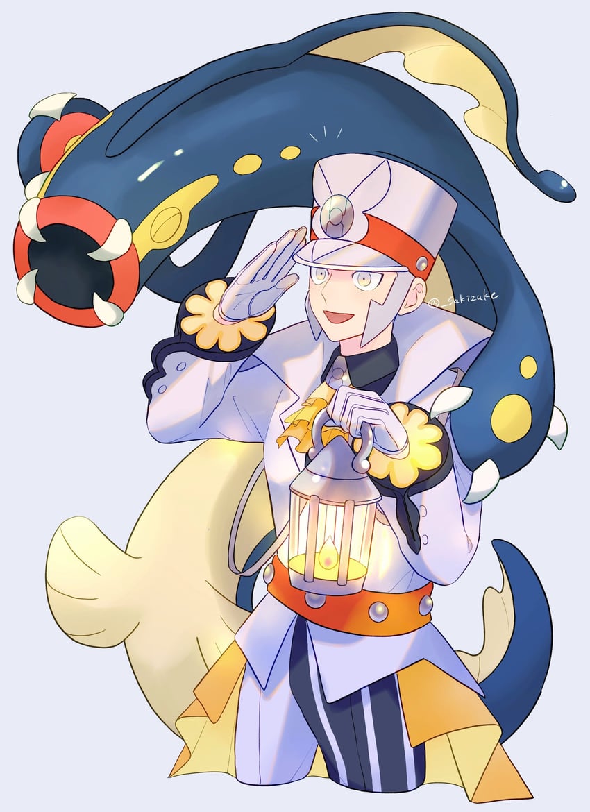 emmet and eelektross (pokemon and 1 more) drawn by mamezara_(sakizuke)