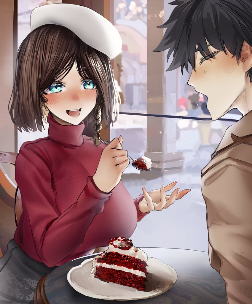 fujimaru ritsuka and charlotte corday (fate and 1 more) drawn by obazzotto
