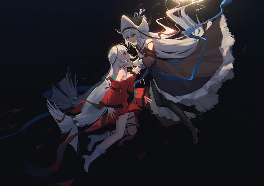 skadi, specter, skadi the corrupting heart, and specter the unchained (arknights) drawn by siyu_csy