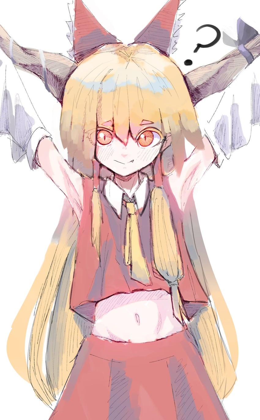 hakurei reimu and ibuki suika (touhou) drawn by 4rdilla