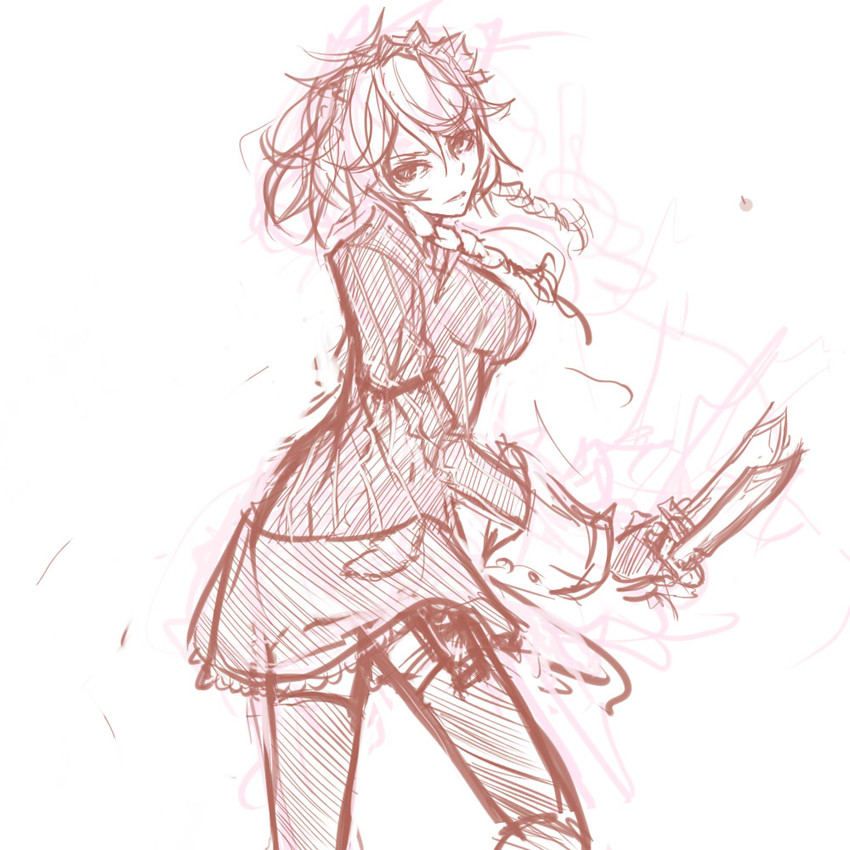izayoi sakuya (touhou and 2 more) drawn by panties_(pantsu-pirate)