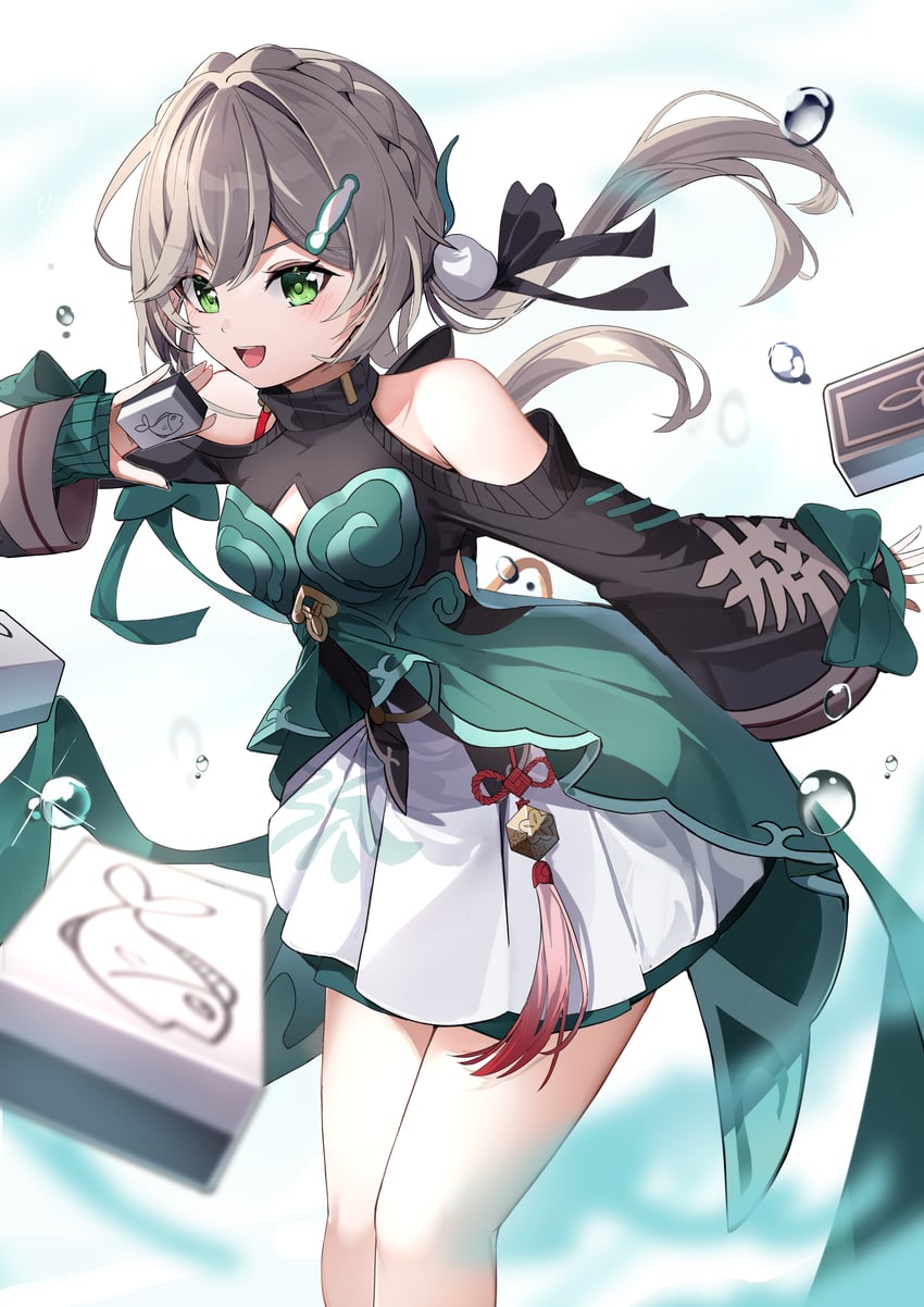 qingque (honkai and 1 more) drawn by pomegranate_nana