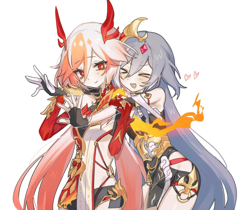 fu hua and herrscher of sentience (honkai and 1 more) drawn by braised_cutlass