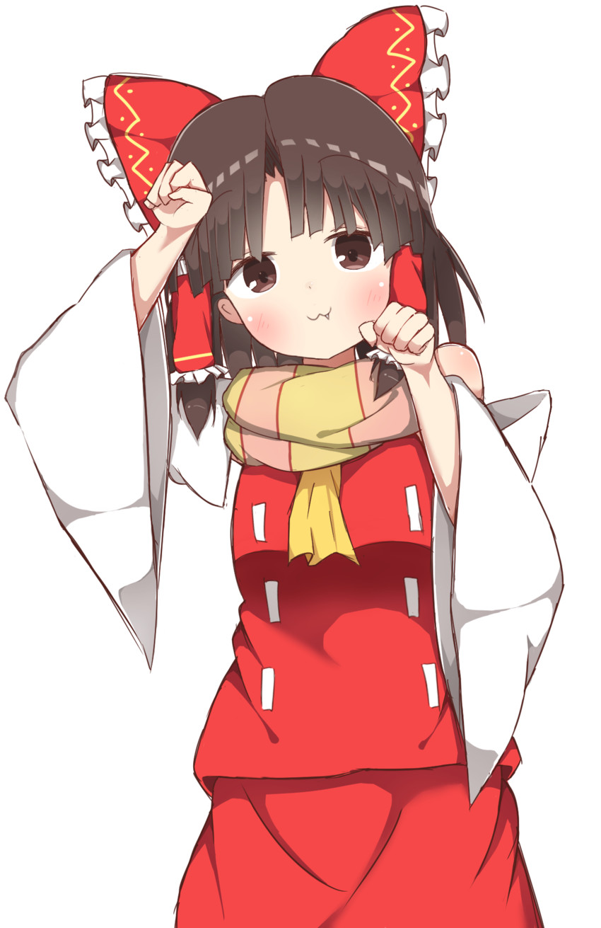 hakurei reimu and benikurage (touhou and 1 more) drawn by akabeco