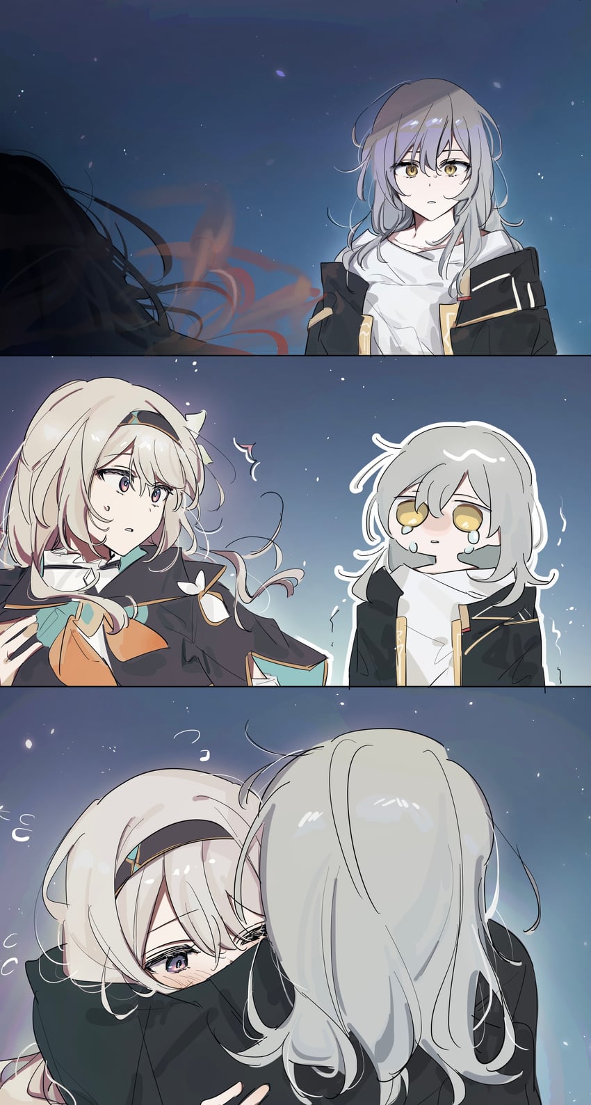 trailblazer, firefly, and stelle (honkai and 1 more) drawn by kbtg