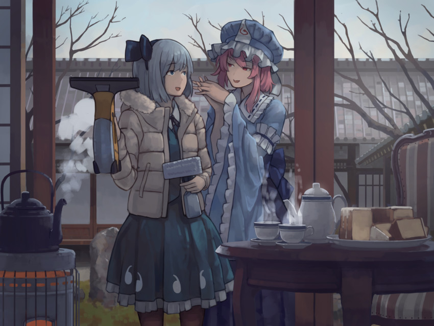 konpaku youmu and saigyouji yuyuko (touhou) drawn by mikado_(winters)