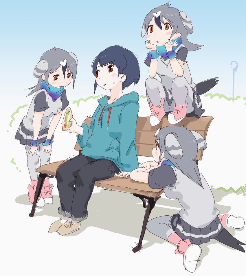 captain and rock dove (kemono friends and 1 more) drawn by mitsuamischeme