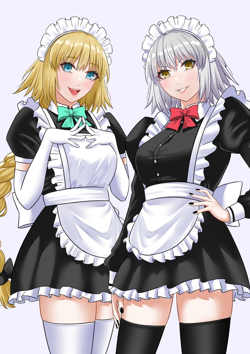 jeanne d'arc alter and jeanne d'arc (fate and 1 more) drawn by tomotomow00w