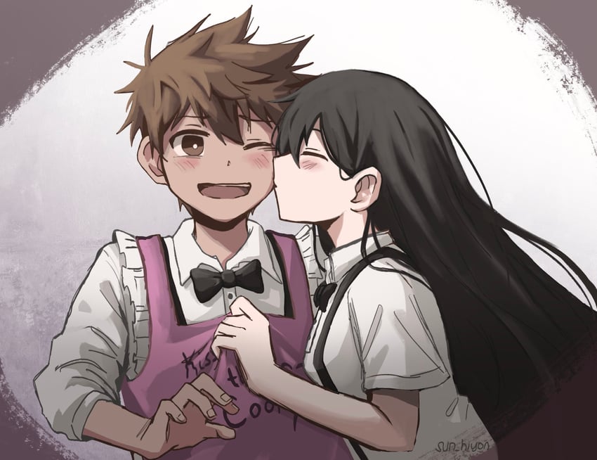 mari and hero (omori) drawn by hiyon_(sun_hiyon)