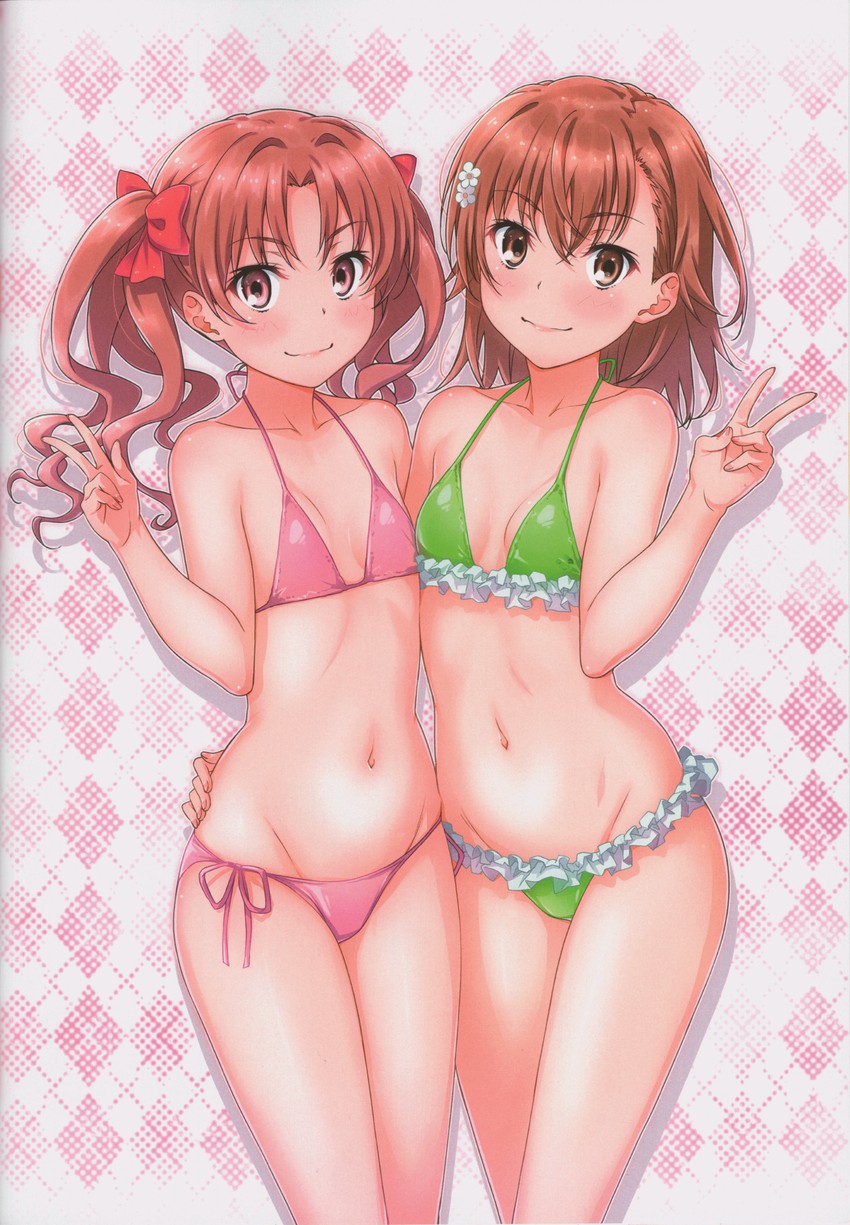 misaka mikoto and shirai kuroko (toaru majutsu no index and 1 more) drawn by isshi_pyuma